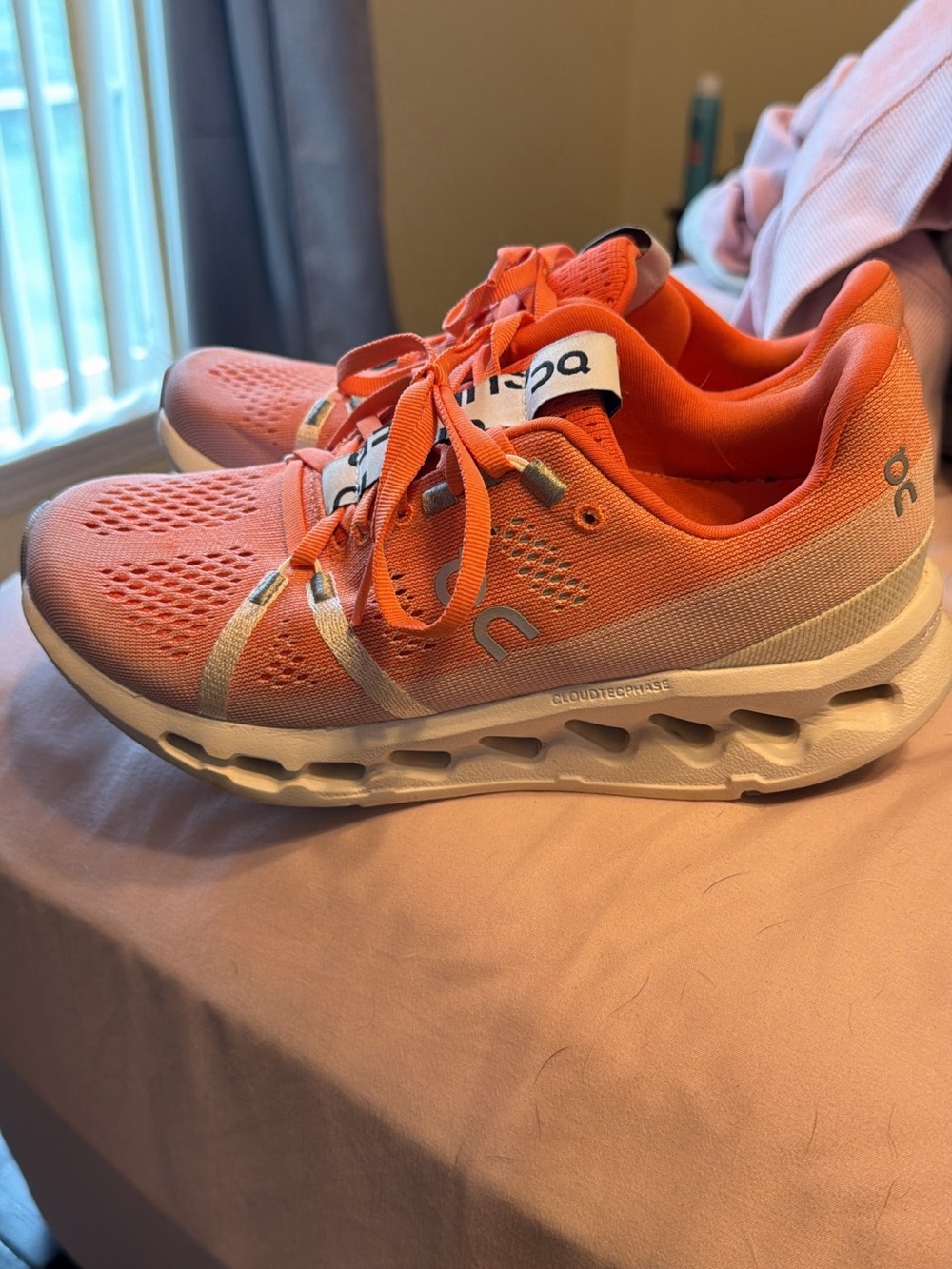On Running Women's Coral Orange Athletic Sneakers